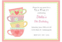 free afternoon tea party invitation template  tea party  pinterest morning tea invitation templates